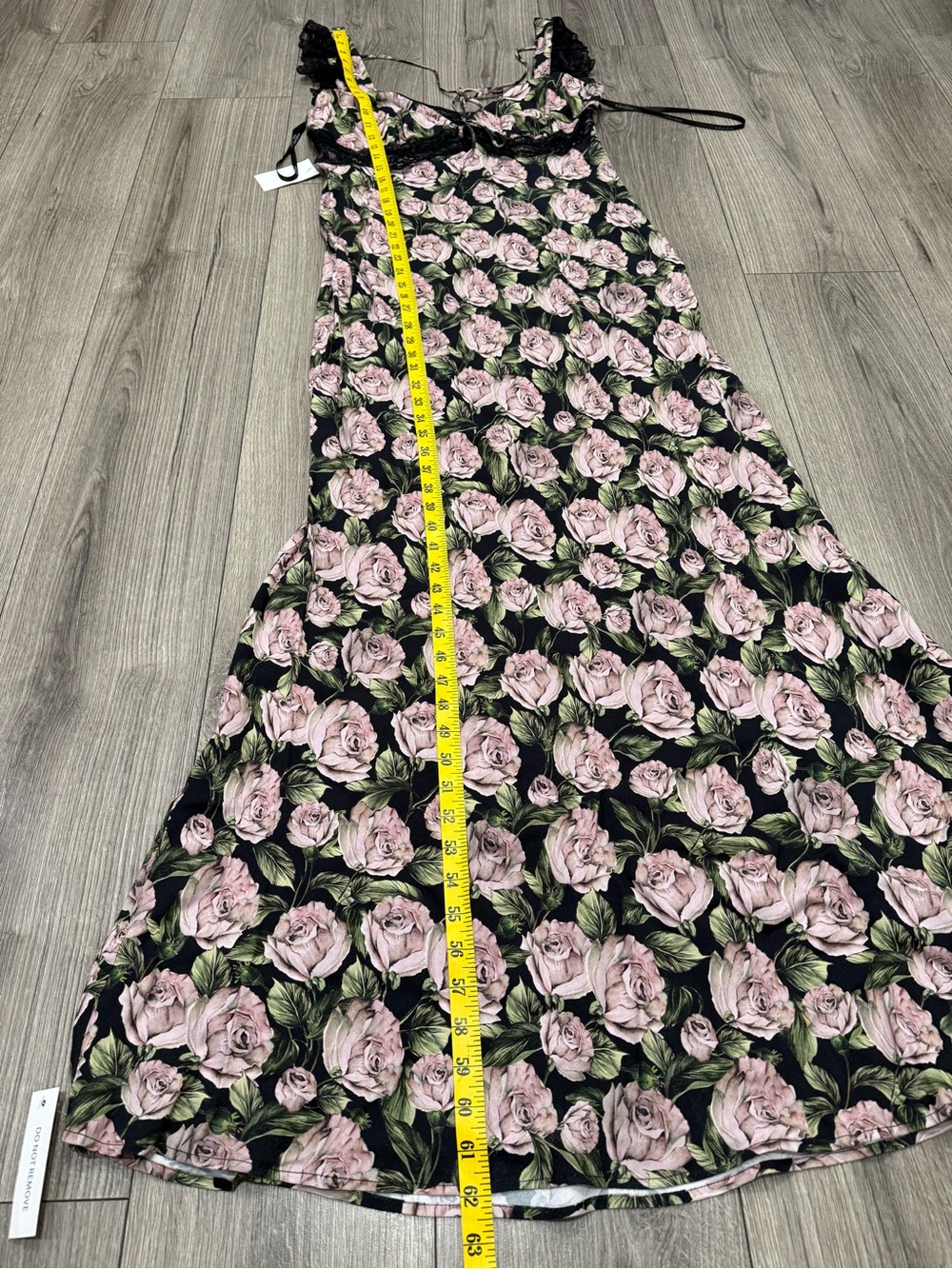 NWT For Love & Lemons Fallen Rose Print Maxi Dress SZ XL - Picture 3 of 9